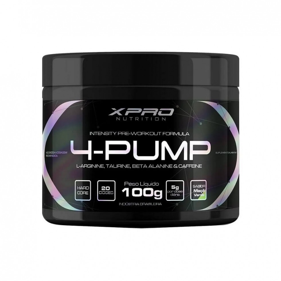 4-Pump Pre-Workout (250g) - Sabor: Maçã Verde
