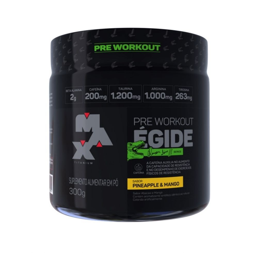 Égide Pre-Workout (300g) - Sabor: Abacaxi e Manga Vencimento: 14/05/25