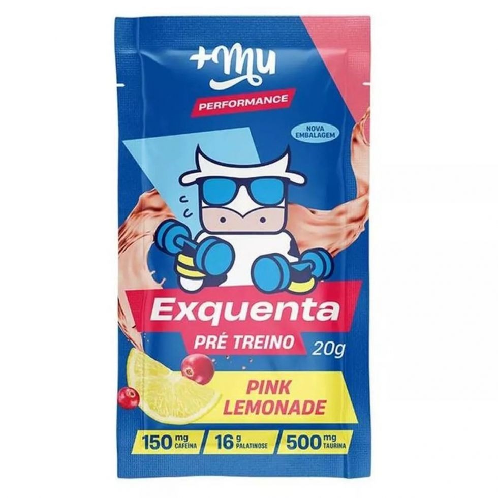 Exquenta Muke Sachê (20g) - Sabor: Pink Lemonade