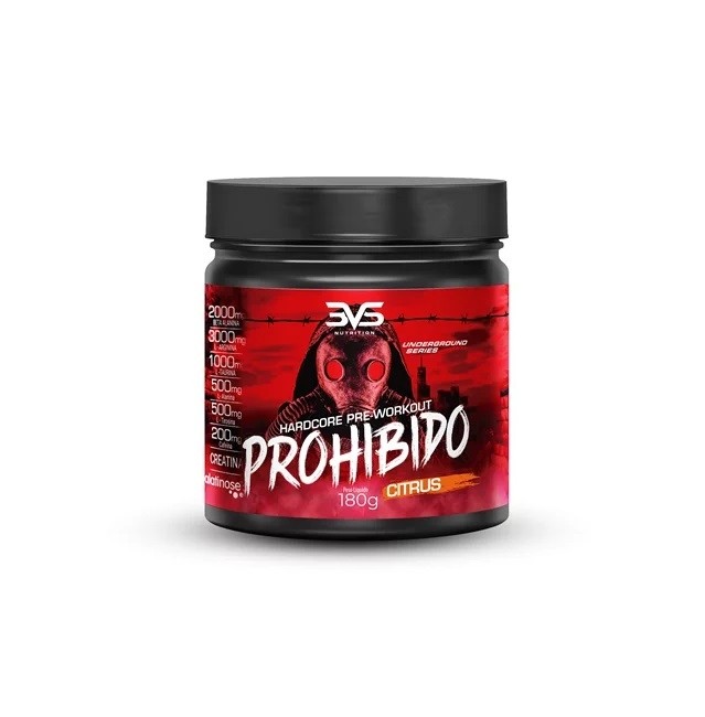 Prohibido HardCore Pre Workout (180g) - Sabor: Citrus