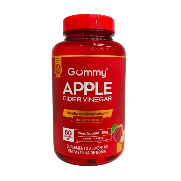 Gummmy Apple Cider Vinegar (60 gomas) - Sabor: Cereja (nova embalagem)