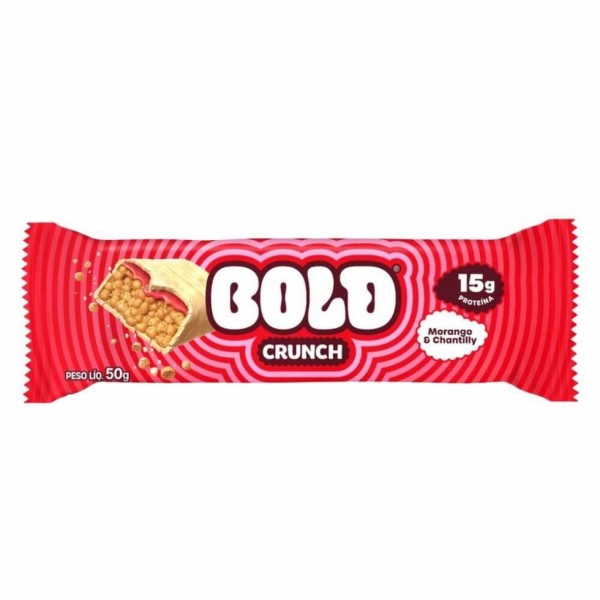 Bold Crunch (50g) - Sabor: Morango com Chantilly