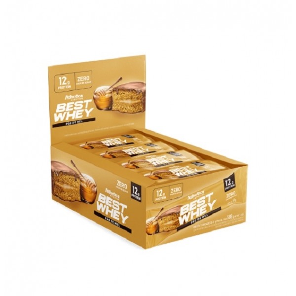 Best Whey Bar 744g (Display 12 unidades de 62g) - Sabor: Pão de Mel (588g)