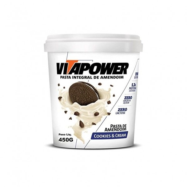 Pasta de Amendoim Sabores Gourmet (450g) - Vencimento 30/04/2025 - Sabor: Cookies e Cream