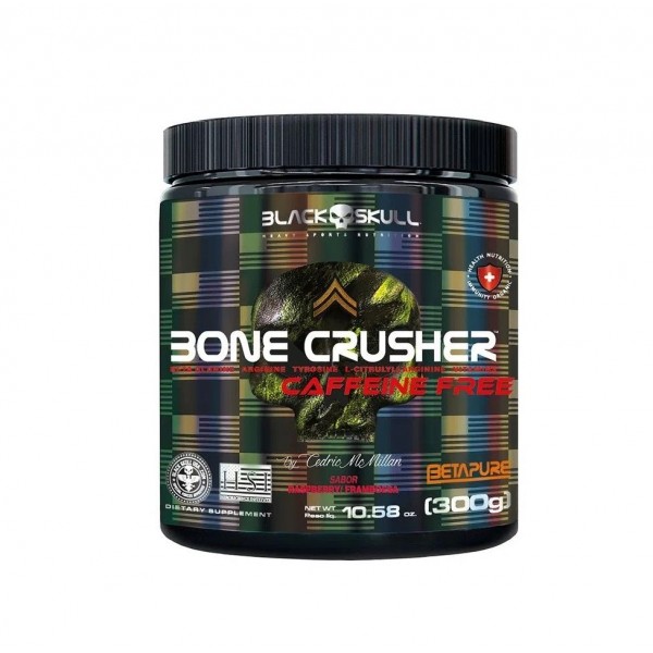 Bone Crusher Caffeine Free (300g) - Sabor: Framboesa