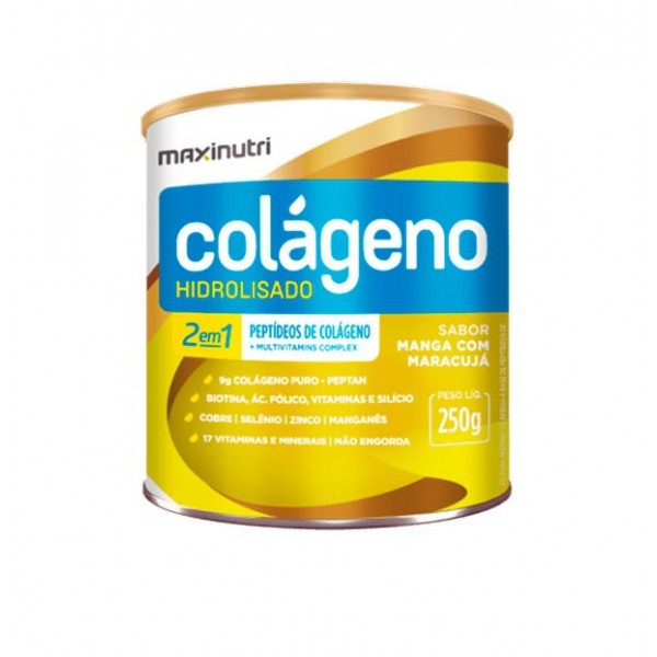 Colágeno Hidrolisado 2 em 1 ZERO (250g) - Sabor: Manga c/ Maracujá