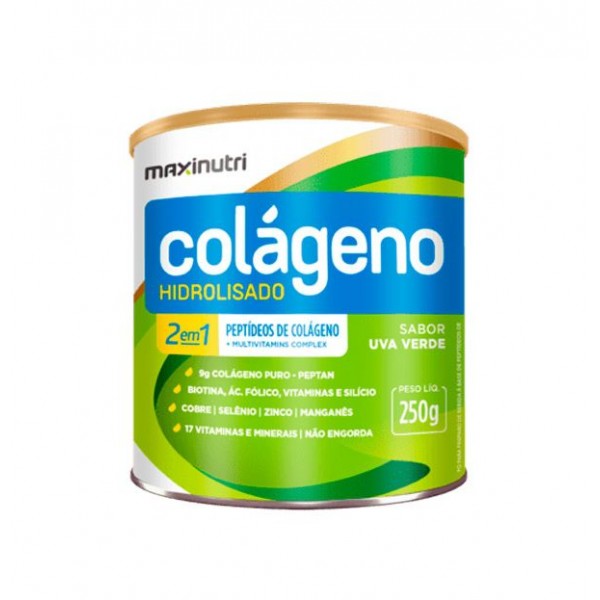 Colágeno Hidrolisado 2 em 1 ZERO (250g) - Sabor: Uva Verde