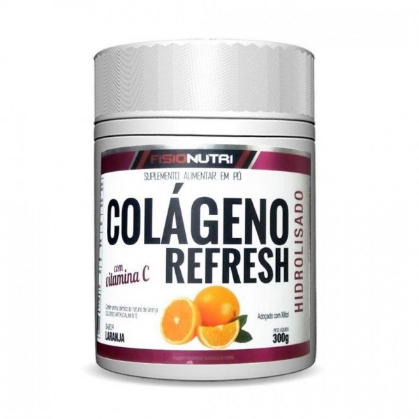 Colágeno Refresh com Vitamina C (300g) - Sabor: Laranja