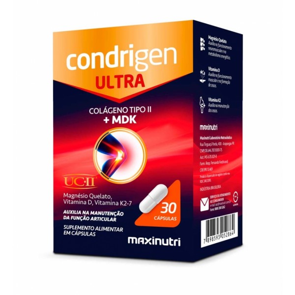 Condrigen Ultra Colágeno Tipo II + MDK (30 caps) - Padrão: Único