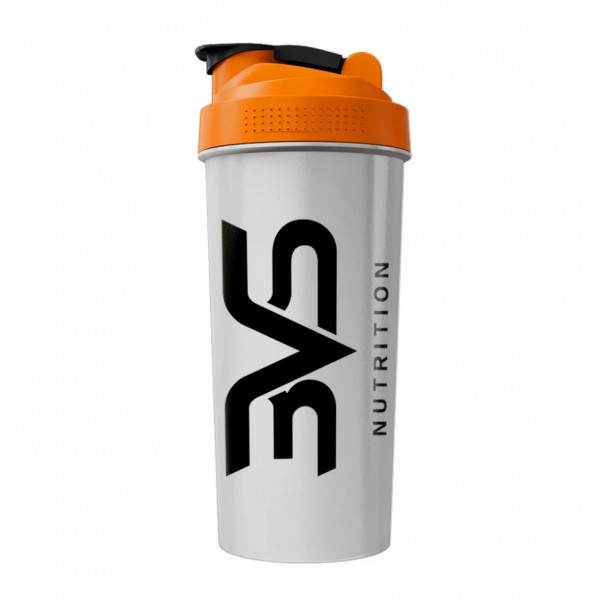 Coqueteleira Slim (600ml) - Cor: Transparente Tampa Laranja