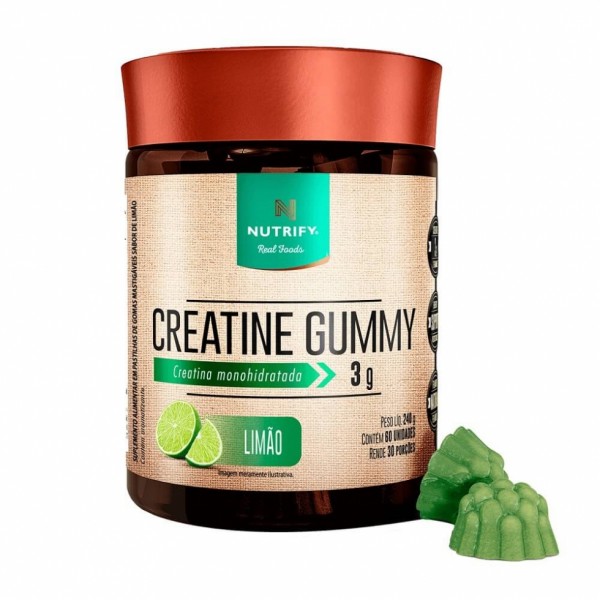 Creatine Gummy 3g (60 gomas) - Sabor: Limão