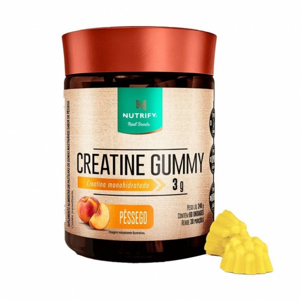 Creatine Gummy 3g (60 gomas) - Sabor: Pêssego