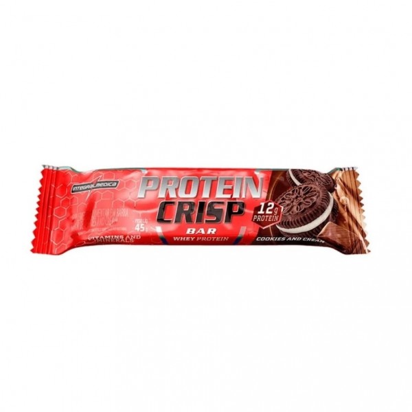 Crisp Bar (45g) - Sabor: Cookies and Cream