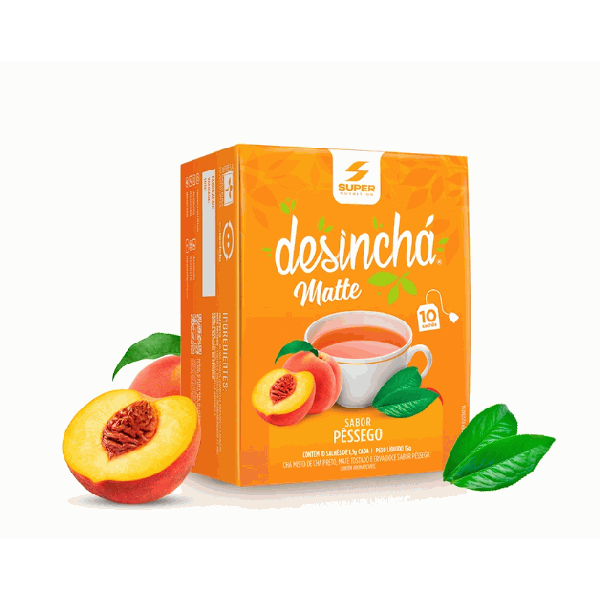 Desinchá Matte (10 sachês) - Sabor: Pêssego