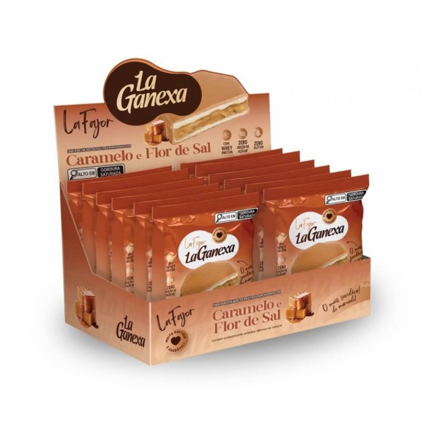 La Fajor La Ganexa Display (12 unid. 50g) - Sabor: Caramelo e Flor de Sal