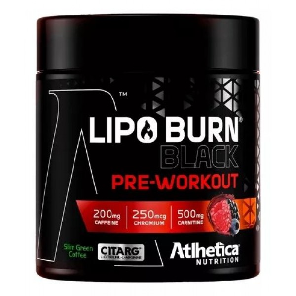 Lipo Burn Black Pre Workout (200g) - Sabor: Frutas Vermelhas