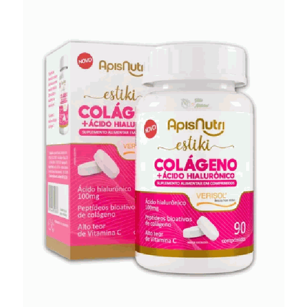 Estiki Colágeno + Ácido Hialurônico (90 comp) - Padrão: Único