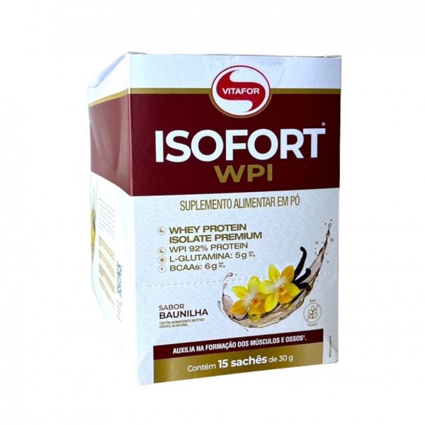 Isofort Sachê Display (15 sachês 30g) - Sabor: Baunilha