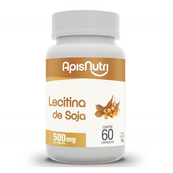 Lecitina de Soja 500mg (60 caps) - Padrão: Único