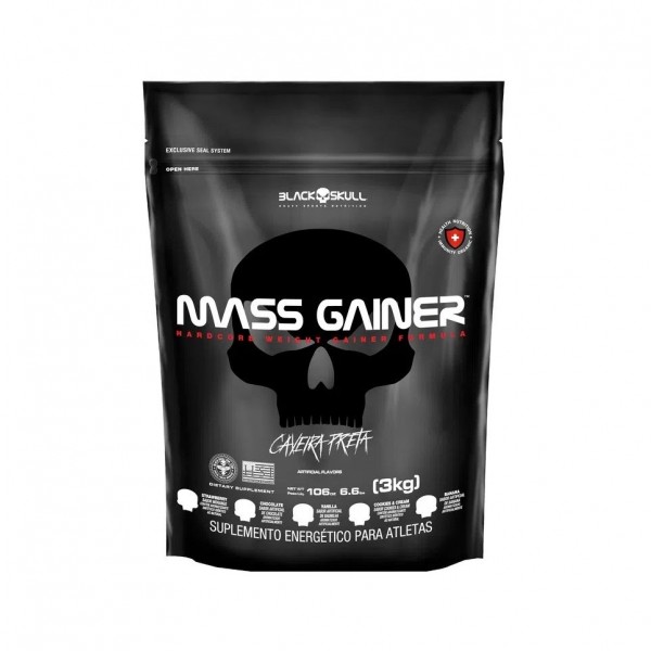 Mass Gainer Refil (3kg) - Sabor: Morango