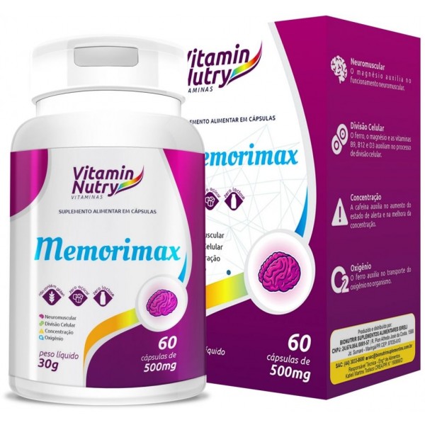 Memorimax 500mg (60 caps) - Padrão: Único