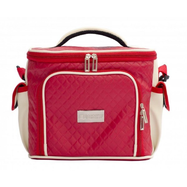 Bolsa Térmica 3 Potes - Vermelha com Marfim Fit Model - Padrão: Único