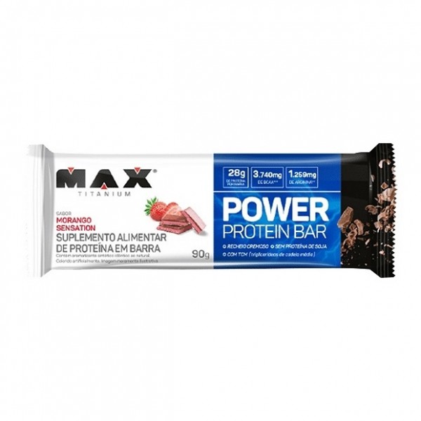Power Protein Bar (90g) - Sabor: Morango Sensation
