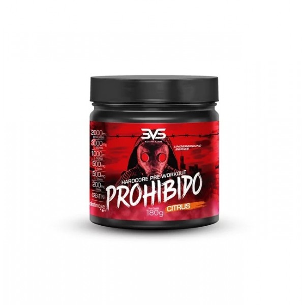 Prohibido HardCore Pre Workout (180g) - Sabor: Citrus