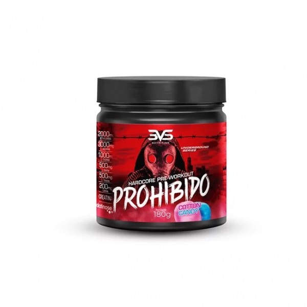 Prohibido HardCore Pre Workout (180g) - Sabor: Cotton Candy