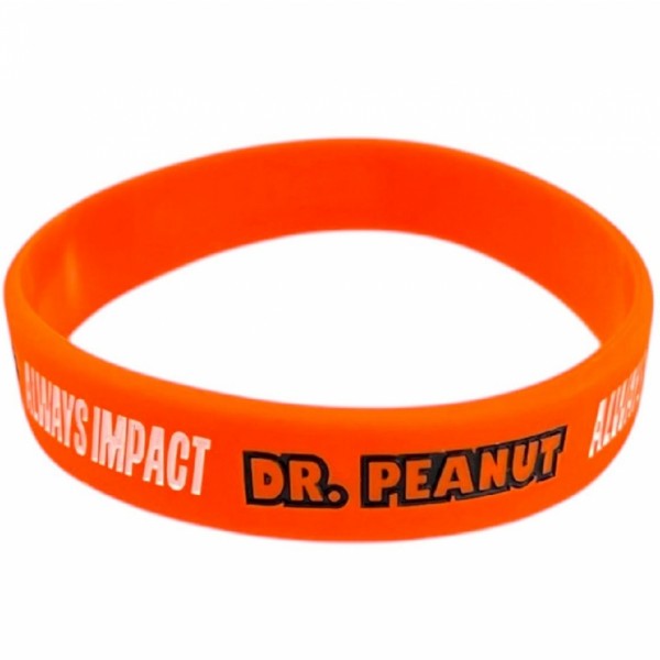 Pulseira de Silicone Dr Peanut - Cor: Laranja