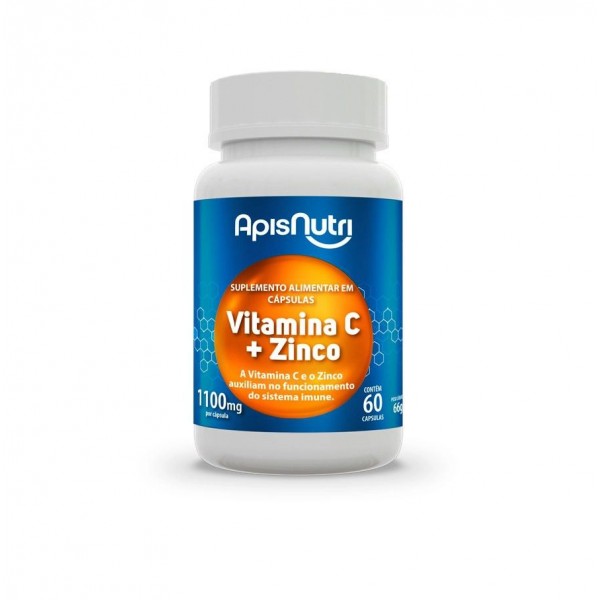 Vitamina C + Zinco 1100mg (60 caps) - Padrão: Único