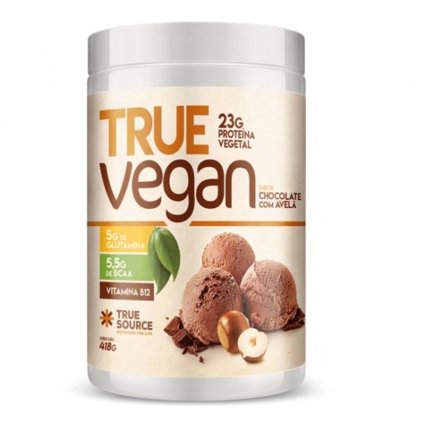 True Vegan (418g) - Sabor: Chocolate c/ Avelã