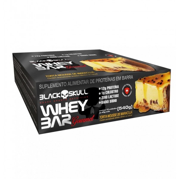 Whey Bar Gourmet (Caixa 12 unid. 45g) - Sabor: Torta Mousse de Maracujá