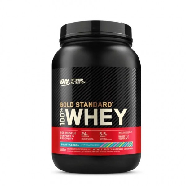 100% Whey Protein Gold Standard (907g) - Sabor: Fruity Cereal (900g)