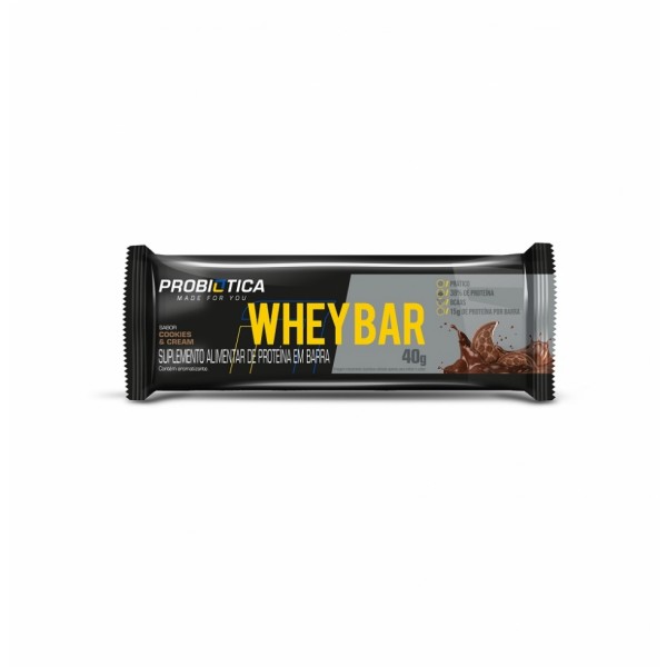 Whey Bar Low Carb (40g) - Sabor: Cookies