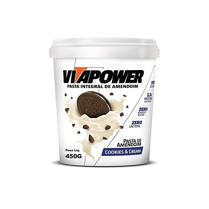 Pasta de Amendoim Sabores Gourmet (450g) - Vencimento 30/04/2025 - Sabor: Cookies e Cream