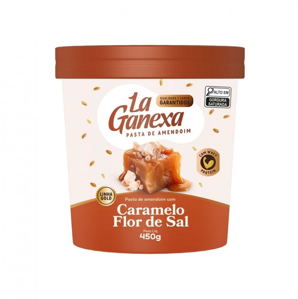 Pasta de Amendoim Integral Gourmet (450g) - Sabor: Caramelo e Flor de Sal
