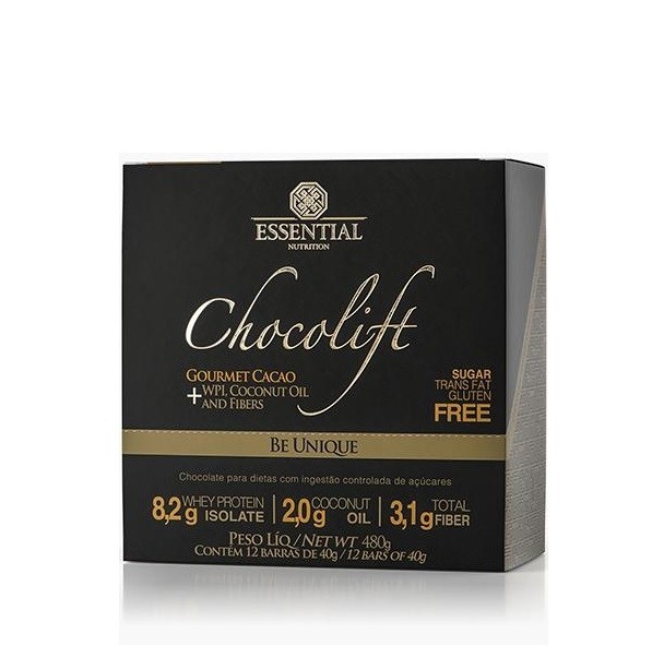 Chocolift (Display 12 barras de 40g) - Sabor: Be Unique