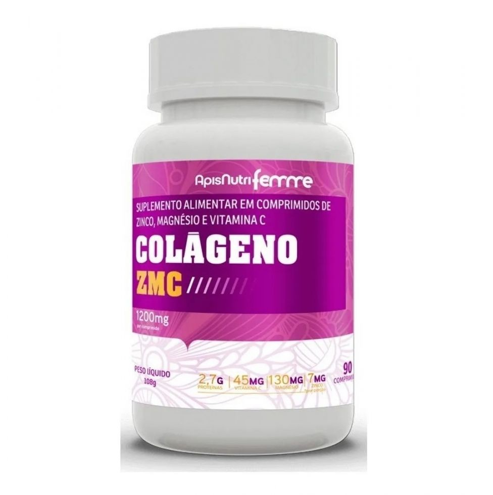 Colágeno ZMC 1200mg (90 comprimidos) - Padrão: Único