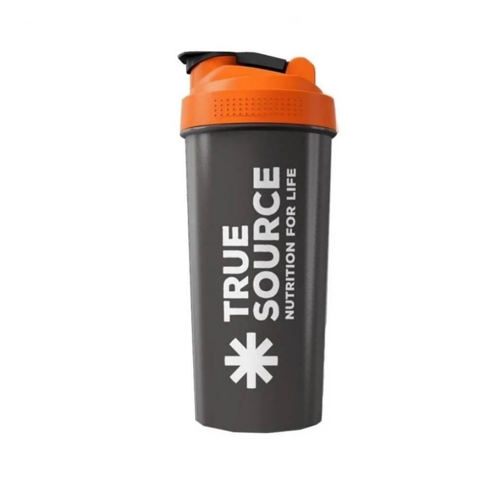 Coqueteleira Slim (600ml) - Cor: Fumê Tampa Laranja
