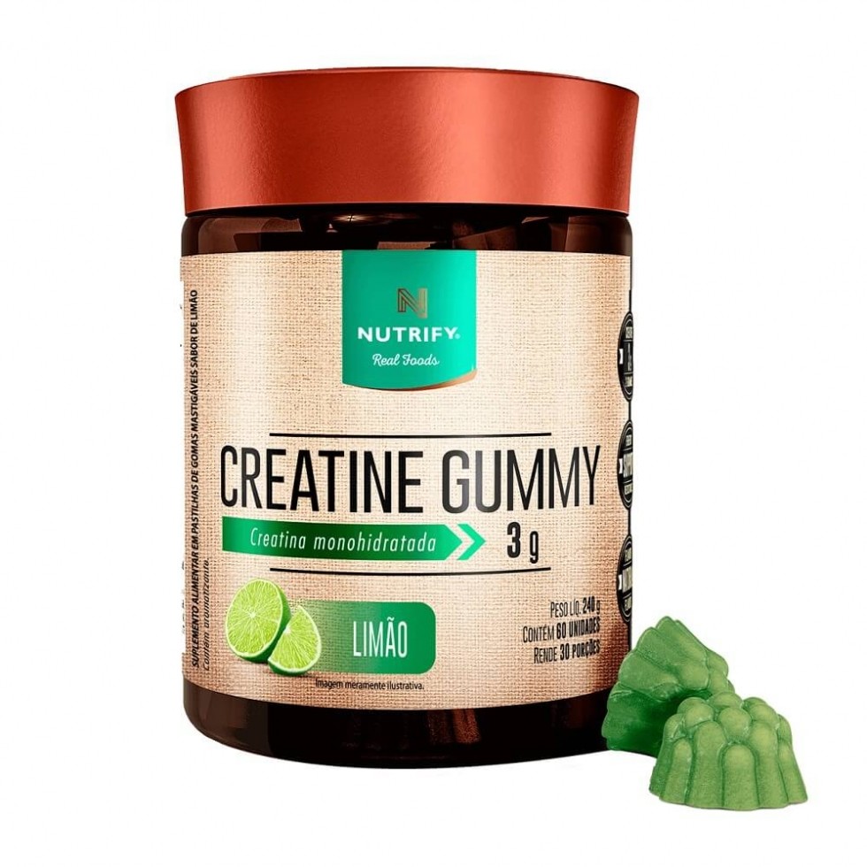 Creatine Gummy 3g (60 gomas) - Sabor: Limão