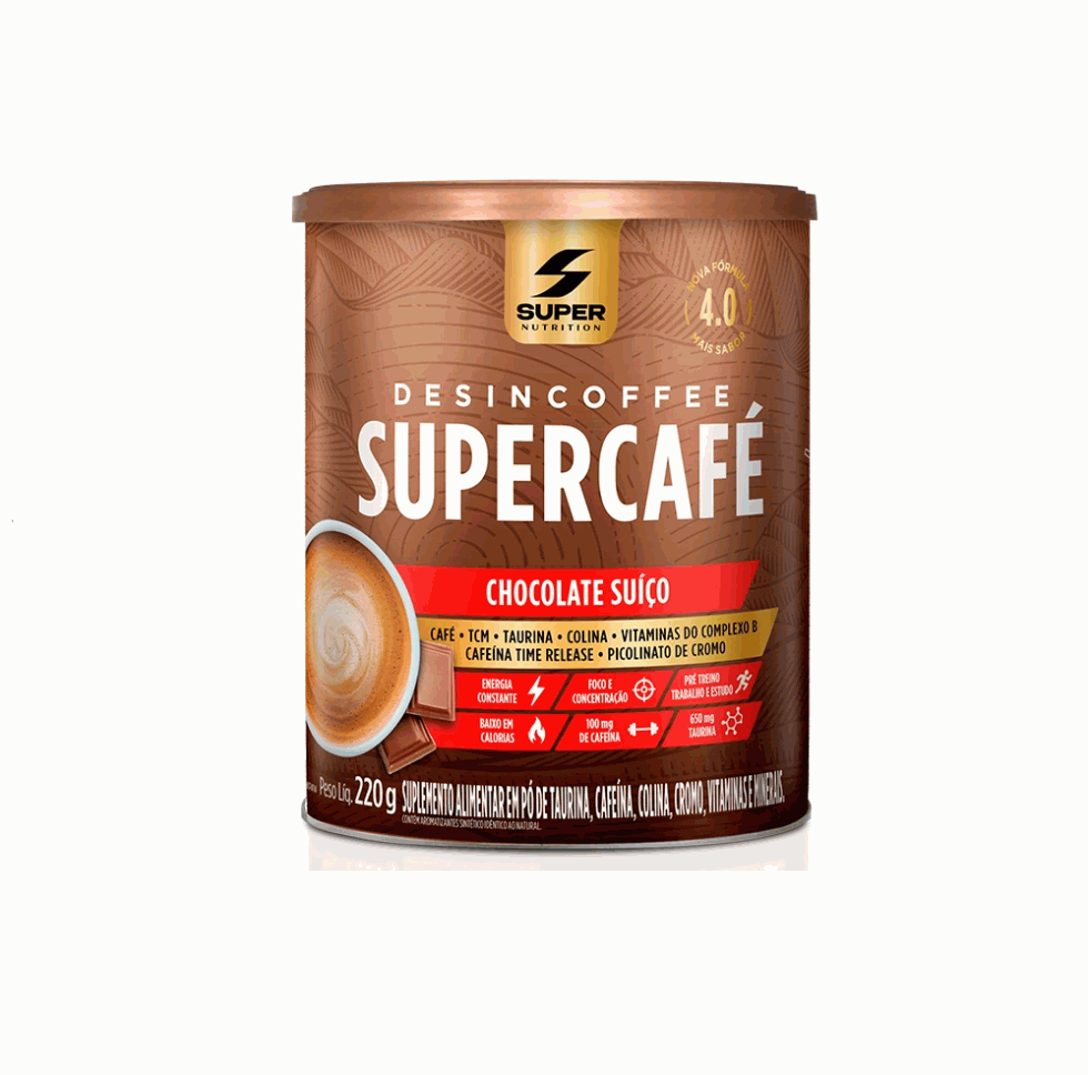 Supercafé Desincoffee (220g) - Sabor: Chocolate Suiço