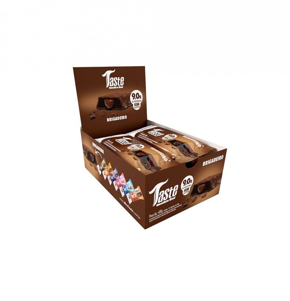 Taste Cookie Bar Display (12 unid 45g) - Sabor: Brigadeiro (12 unid. 50g)
