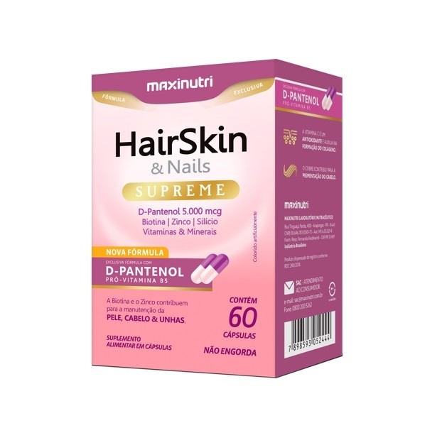 HairSkin e Nails Supreme (60 caps) - Padrão: Único