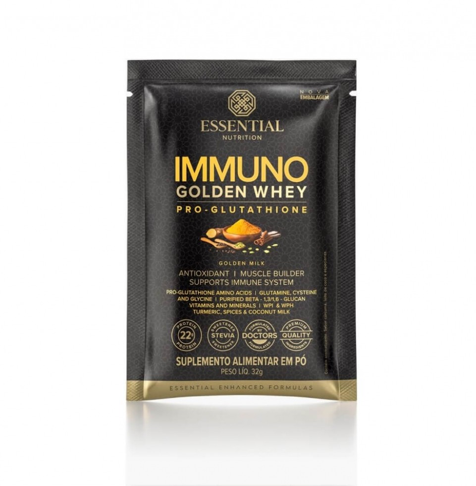Immuno Golden Whey Pro-Glutathione Sachê (32g) - Sabor: Golden Milk