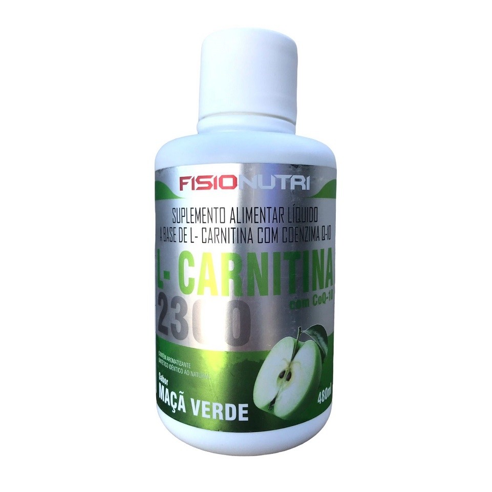 L-Carnitina com Coq-10 (480ml) - Sabor: Maçã Verde