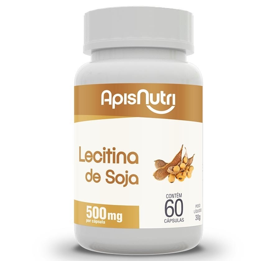 Lecitina de Soja 500mg (60 caps) - Padrão: Único