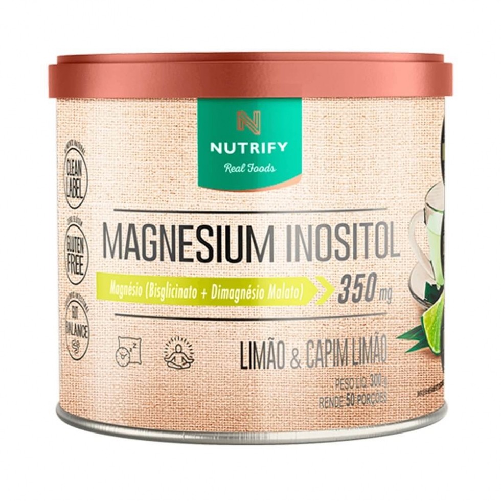 Magnesium Inositol 350mg (300g) - Sabor: Limão e Capim Limão