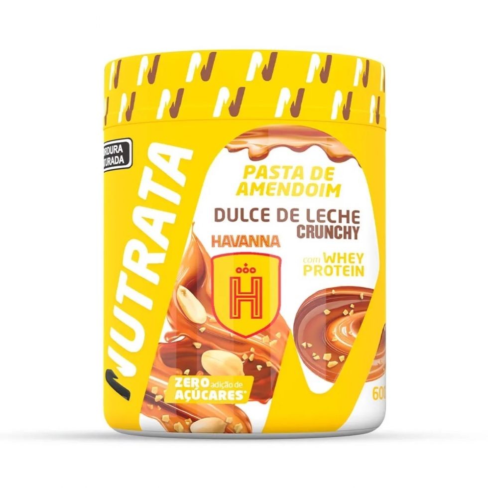 Pasta de Amendoim com Whey Protein (600g) - Sabor: Dulce de Leche Crunchy
