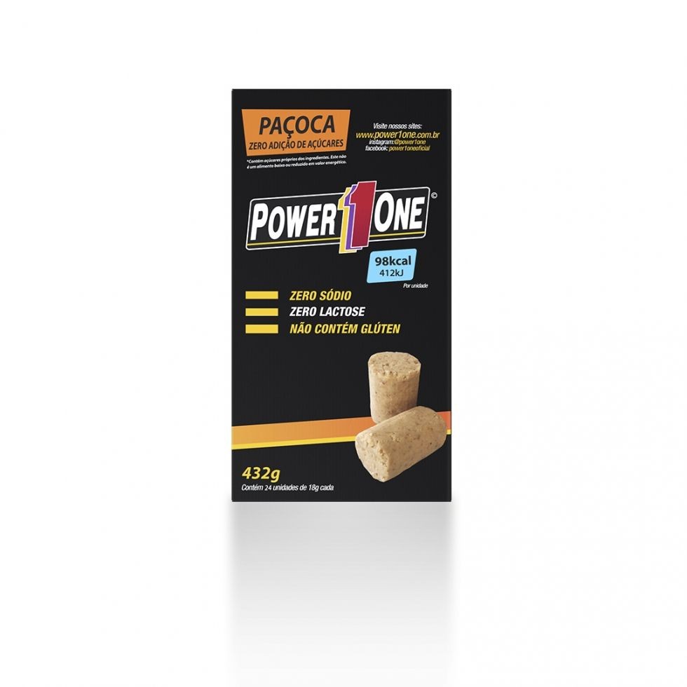 Paçoca Rolha Zero Açúcar - (Cx c/24 unids - 18g) - Padrão: Único
